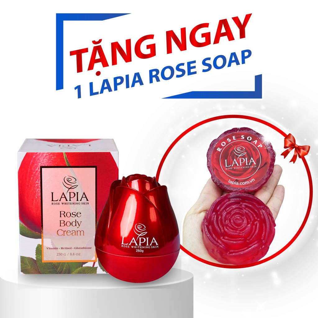 Kem dưỡng trắng da toàn thân Lapia Rose Body Cream 250g