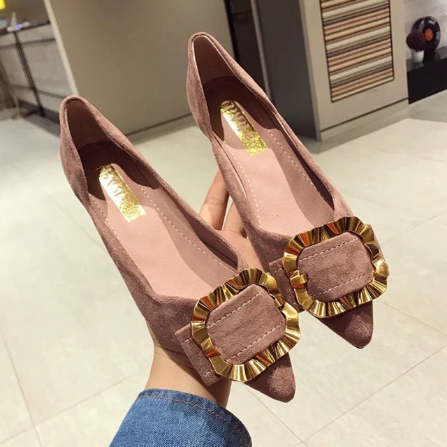 giày bệt da lộn siêu xinh