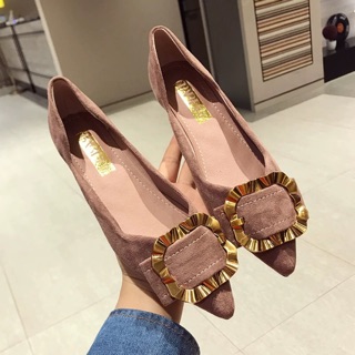 Giày bệt da lộn siêu xinh