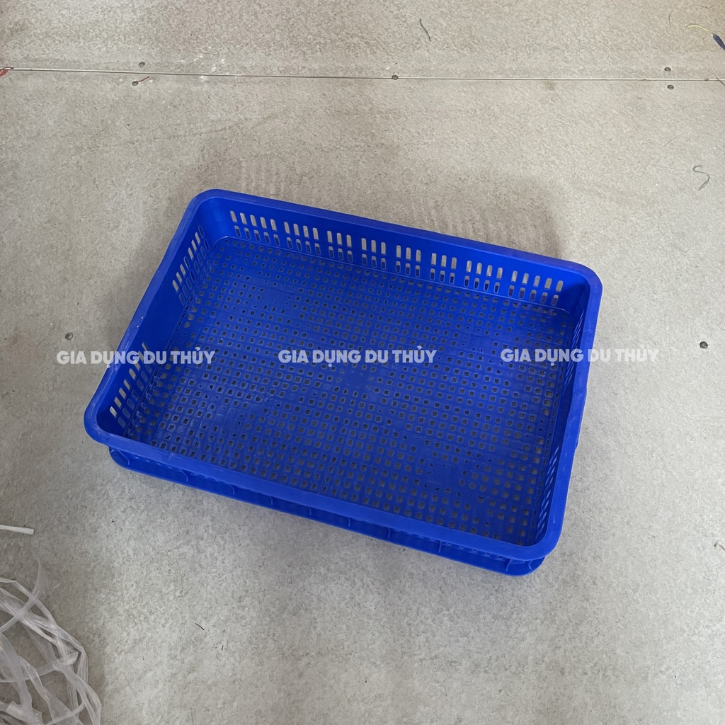 Sóng nhựa hở 1 tấc (61x42x10) cm nhựa chính phẩm bền đẹp chắc chắn phù hợp trưng bày rau củ, hoa quả - gia dụng Du Thủy