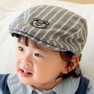 Nón bere trẻ em vải sọc