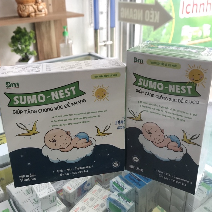 ✅ Sumo Nest tăng sức đề kháng cho bé Lọ 125ml/ Hộp 10 ống - Thực phẩm cho bé  ăn ngủ ngon, tiêu hóa tốt