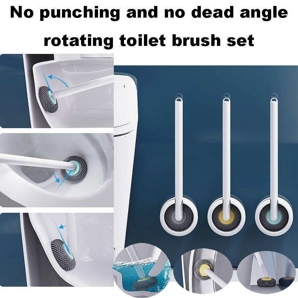 Bàn Chải Silicone Cán Dài Vệ Sinh Toilet Tiện Dụng