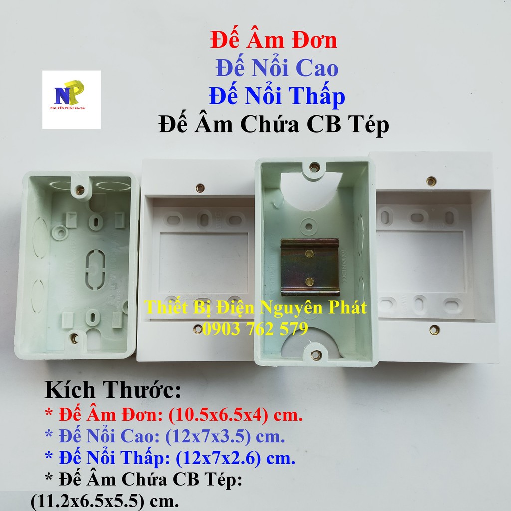 [SINO] Đế Âm Đơn, Đế Nổi Cao, Đế Nổi Thấp, Đế Âm Chứa CB Tép