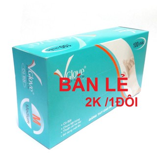 Găng tay y tế có bột vglove giá bán lẻ 2k/1 đôi