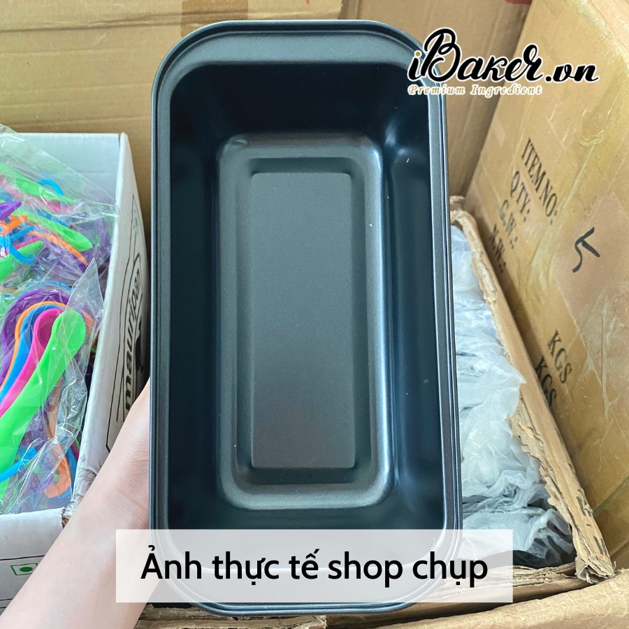 Khuôn loaf đen chống dính/ Khuôn chữ nhật làm bánh mì hoa cúc
