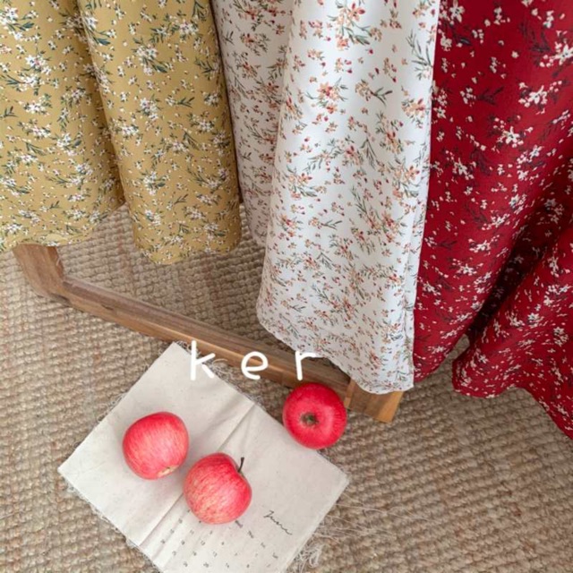 Váy hoa vintage cổ tròn Ulzzang style 🌸 VKE3038-1 Hàng Quảng Châu | BigBuy360 - bigbuy360.vn