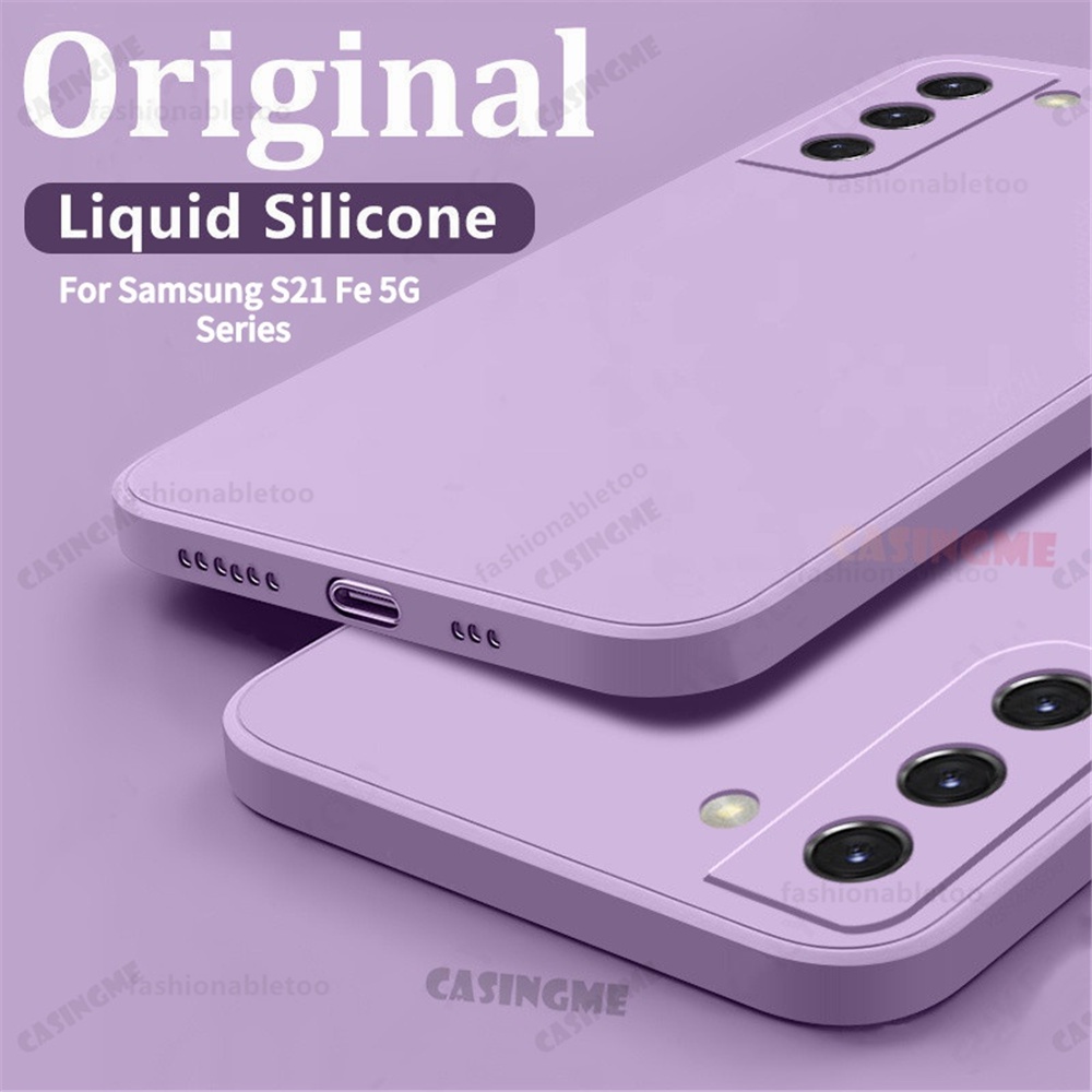Ốp Điện Thoại Silicone Màu Trơn Cho Samsung Galaxy S21 Ultra pro S21fe S21ultra S21plus S10 plus S10plus S 21 S 10 4G 5G
