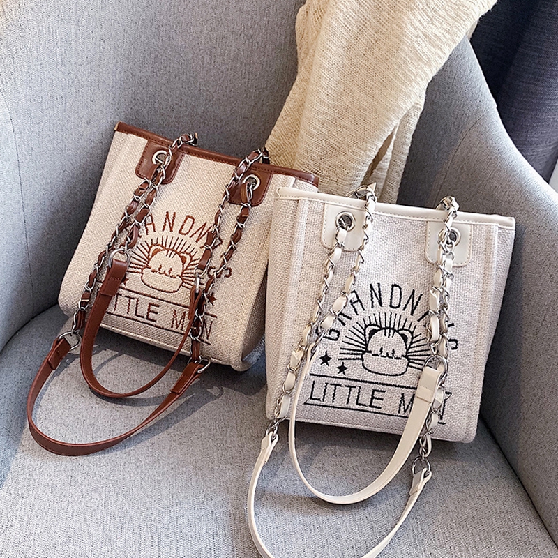 Túi xách IELGY vải canvas đeo vai thời trang mùa hè