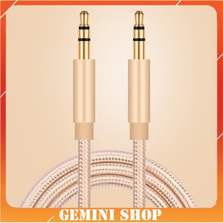 Cáp âm thanh AUX 3.5 mm to 2 bọc dù