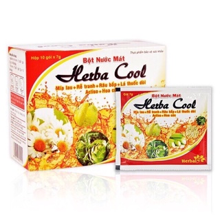 (Chính hãng) Bột nước mát herba cool thảo dược actiso thanh nhiệt giải độc mát gan giảm mụn nhọt nhiệt miệng
