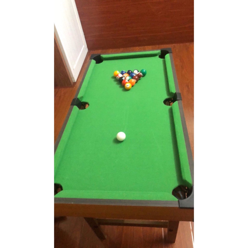 Bàn Bi-a mini cho bé - Bàn Bida lỗ bằng gỗ, Full size - Trò chơi giải trí tuyệt vời giúp bé tránh xa tivi, điện thoại