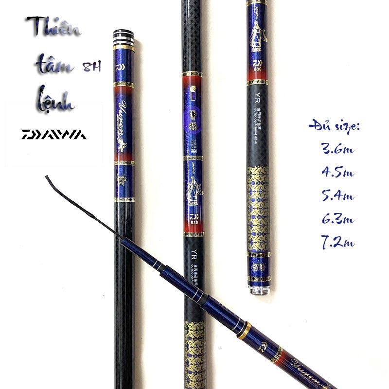 cần câu tay 8H DAIWA Thiên Tâm Lệnh Cacbon thế hệ mới