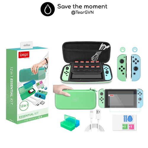 Túi đựng máy và bộ Kit (12 trong 1) (ipega) cho Nintendo Switch