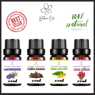 Tinh Dầu Thơm Trầm Hương Oải Hương Hoa Hồng Xông Phòng Nguyên Chất 10ml