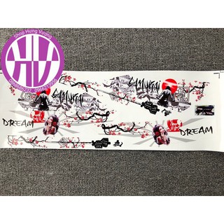 Tem Dream SAMURAI đỏ -  Tem xe Dream chế -  Decal xe máy