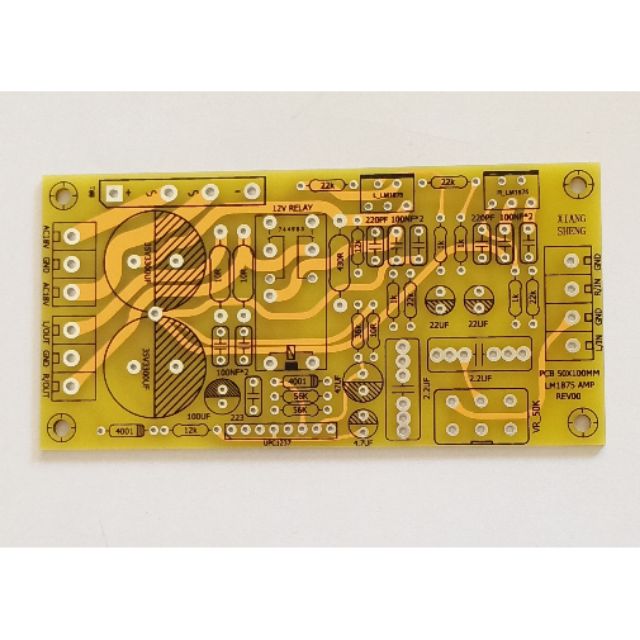 Bảng khuếch đại LM1875 100x50 mm.PCB Bộ bảo vệ loa nguồn âm thanh nổi