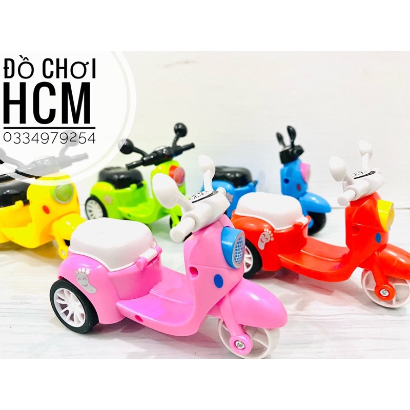 [BÁNH TRỚN RẤT ĐẸP] Đồ chơi xe máy/ xe moto chạy đà đẩy rất dễ thương dành cho bé thích khám phá mô hình xe như thật