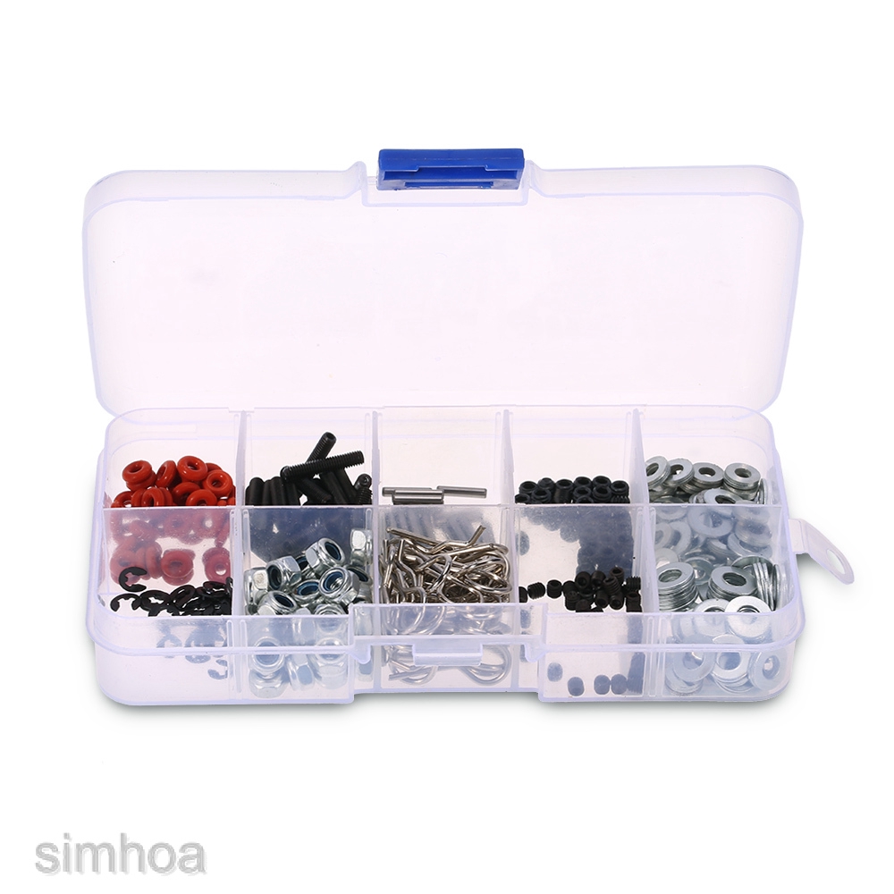 [SIMHOA] Set/340pcs Assorted RC Screws Tool Set for RC Car Kit HSP Axial Replacement