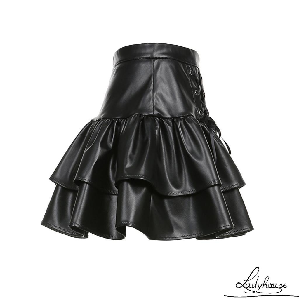 Chân váy ngắn hai lớp màu sắc thời trang mùa thu cho nữ