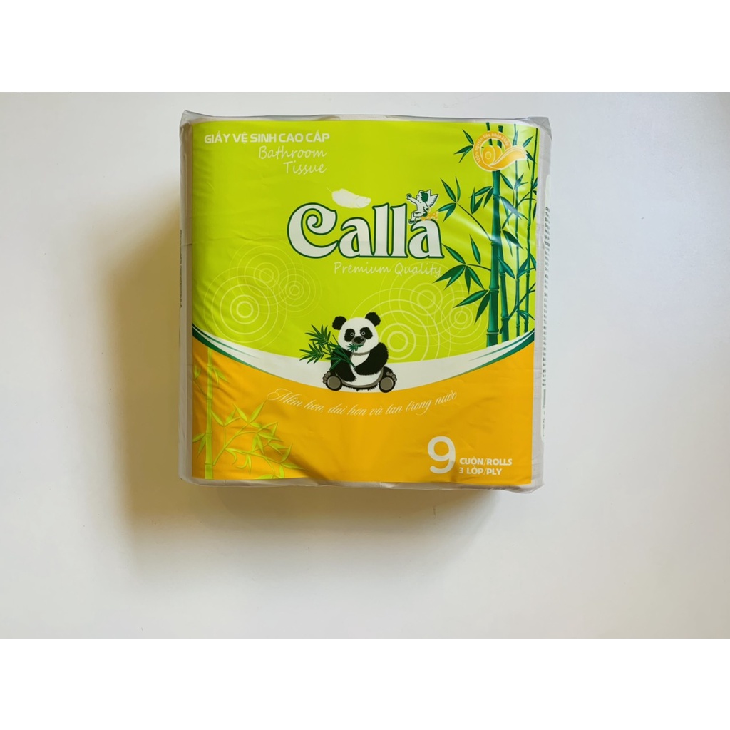Giấy vệ sinh Calla Tre 3 lớp x 9 cuộn (10 bịch/kiện)