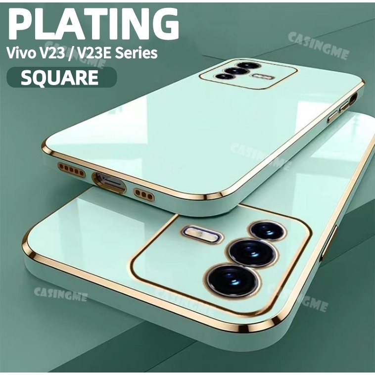 Ốp Điện Thoại Viền Vuông Mạ Màu Cho VIVO V23 V23E VIVO V23 V 23 E 23E VivoV23 VivoV23e Pro 5G