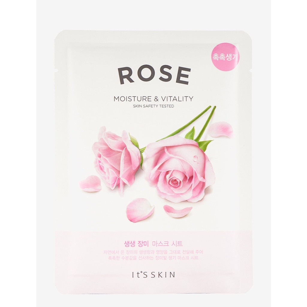 Mặt nạ cấp ẩm se khít lỗ chân lông, ngăn lão hóa It's Skin The Fresh Mask Sheet - Rose