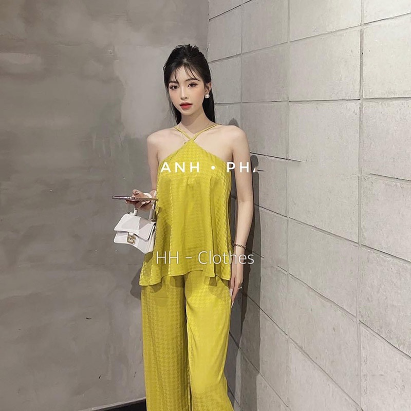 Set Bộ Lụa Cổ Yếm Ziczac Hàng Quảng Châu Loại 1 SB020-Violet