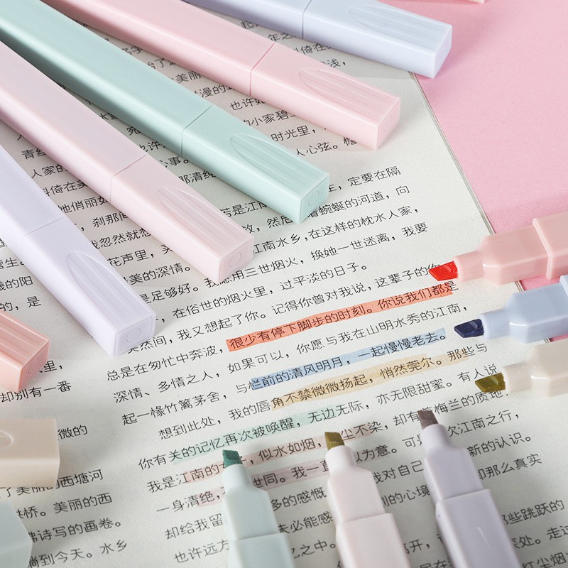 Set 6 Bút Đánh Dấu Nhiều Màu Sắc Cao Cấp