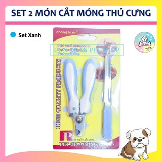 Combo 2 món cắt móng cho thú cưng (kềm cắt và dũa móng)