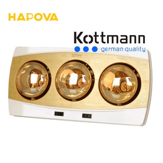 Đèn sưởi nhà tắm 3 bóng, 2 bóng HAPOVA DS 2580