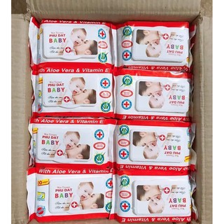 KHĂN ƯỚT BABY PHÚ ĐẠT 100 TỜ
