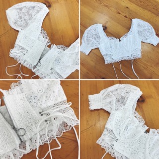 Áo Croptop Ren Tiểu Thư Korean