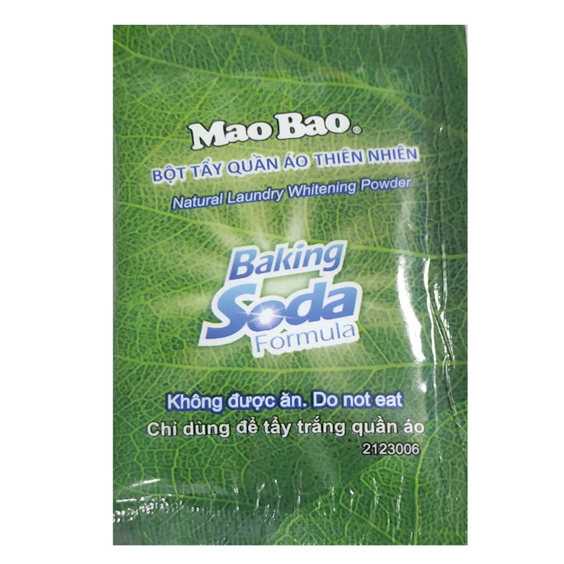 Bột tẩy quần áo thiên nhiên Baking Soda Mao Bao 12g/1 gói, tẩy sạch quần áo trắng, chăn ga, không gây kích ứng da