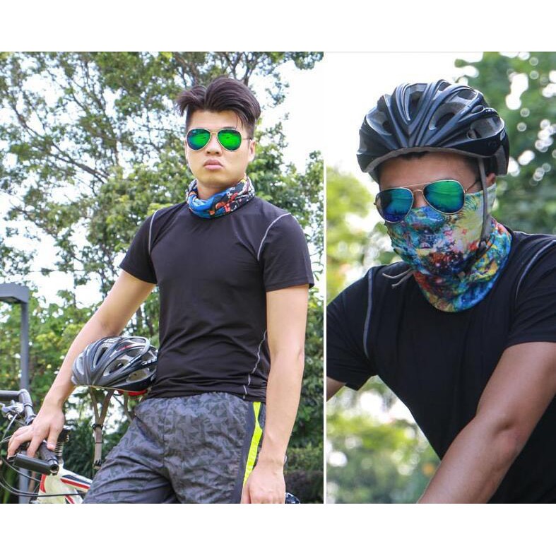 [RẺ NHẤT SHOPEE] 👍 Khăn Trùm Đa Năng Phượt Thủ - Màu Cực Chất - Vải Mát Lạnh - DB BIKER STORE