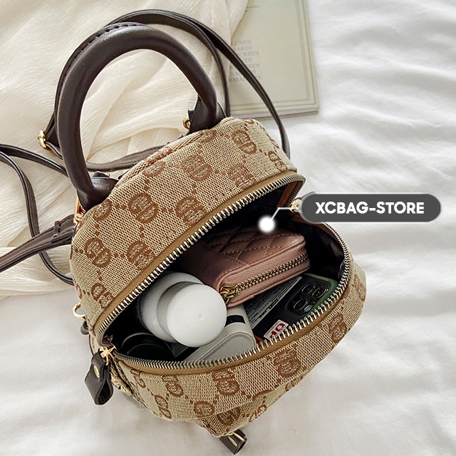 [RẺ NHẤT SHOPEE] Balo gucci nữ mini kiêm túi đeo chéo CG-450A , chất da mềm dữ fom cực tốt, chống nước, balo công sở