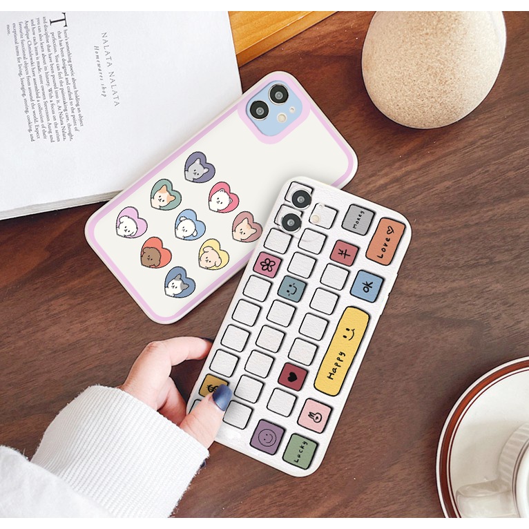 Ốp iphone bàn phím vuông cạnh ốp lưng iphone 6/6splus/7plus/8/8plus/xr/xs/12/13/pro/max/plus/promax tr290