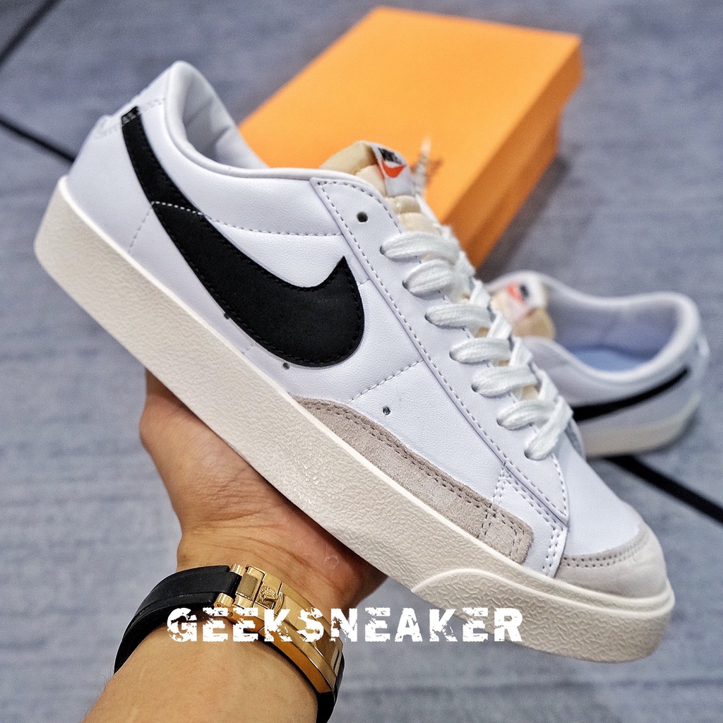 [GeekSneaker] Giày Sneaker Cổ thấp  Blazer Low '77 Vintage in white/black