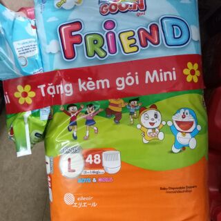 Tặng kèm gói mini. Bỉm Goon Friend quần . M58 .L48.XL 42.XXL 34.