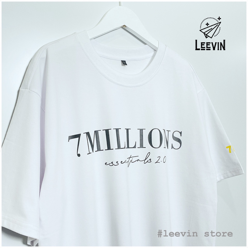 Áo Thun Nam Nữ 7MILLIONS ESSENTIAL 2.0 Unisex - Kiểu áo phông nữ nam form rộng tay lỡ Ulzzang - Leevin Store