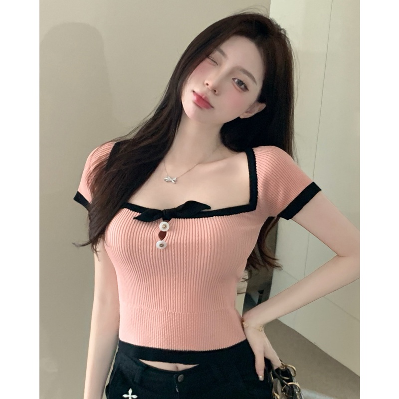 Cocory vn Đầm Trễ Vai Màu Hồng Quyến Rũ