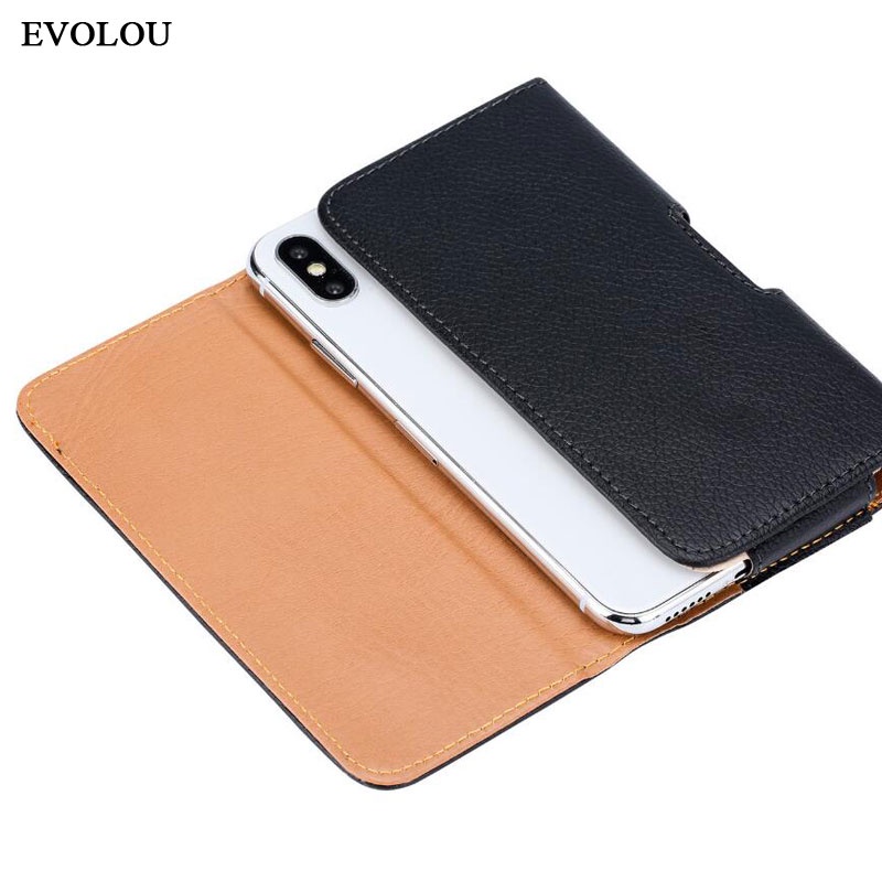 Bao Da Điện Thoại Từ Tính Dạng Đứng Có Kẹp Thắt Lưng Cho iPhone XR XS Max Pro 6.5 / 5.8 / 4.7