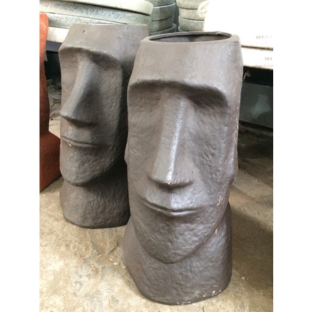 Chậu Ông Moai ĐEN