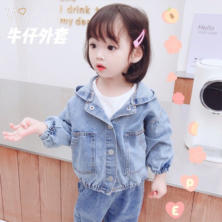 Áo Khoác Denim Kiểu Hàn Quốc Thời Trang Mùa Thu Cho Bé