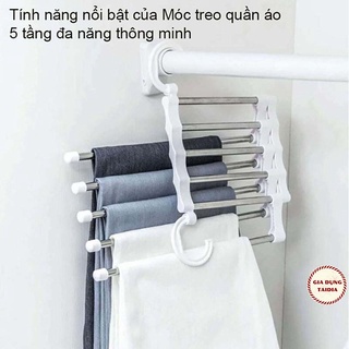 Móc treo quần áo, móc treo đồ đa năng thông minh gấp gọn