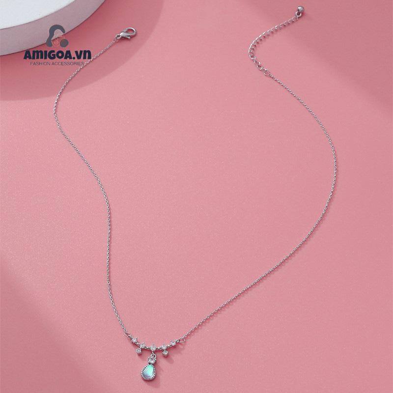 ✨✨Vòng cổ Đính Đá Mặt Trăng Hình Giọt Nước Thời Trang Sang Trọng Cho Nữ