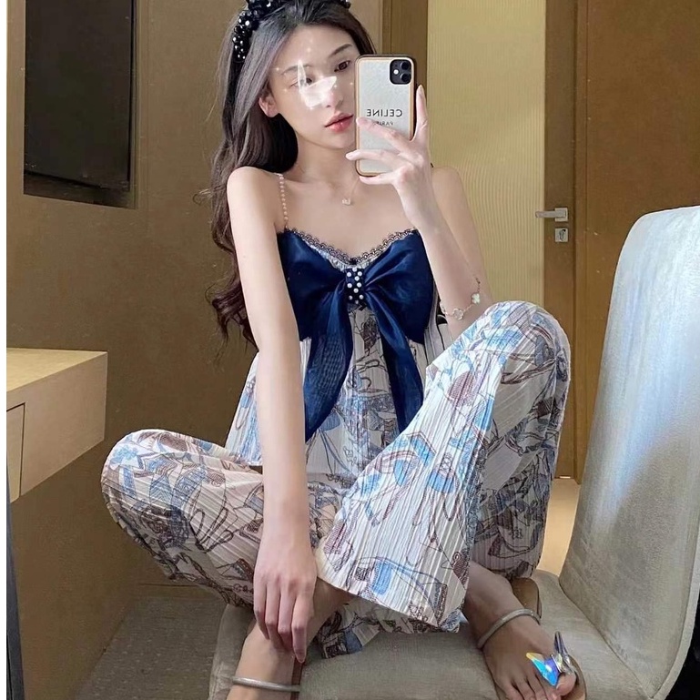 Set Áo Thun Ngắn Tay + Quần Dài Thời Trang Nữ Cỡ Lớn