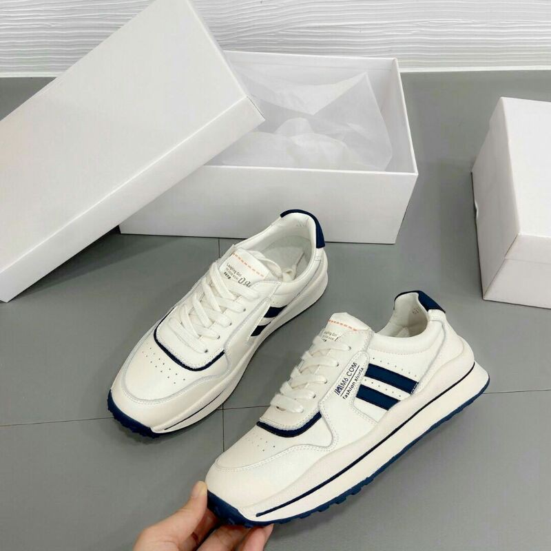 giày thể thao viền đen viền xám cao cấp