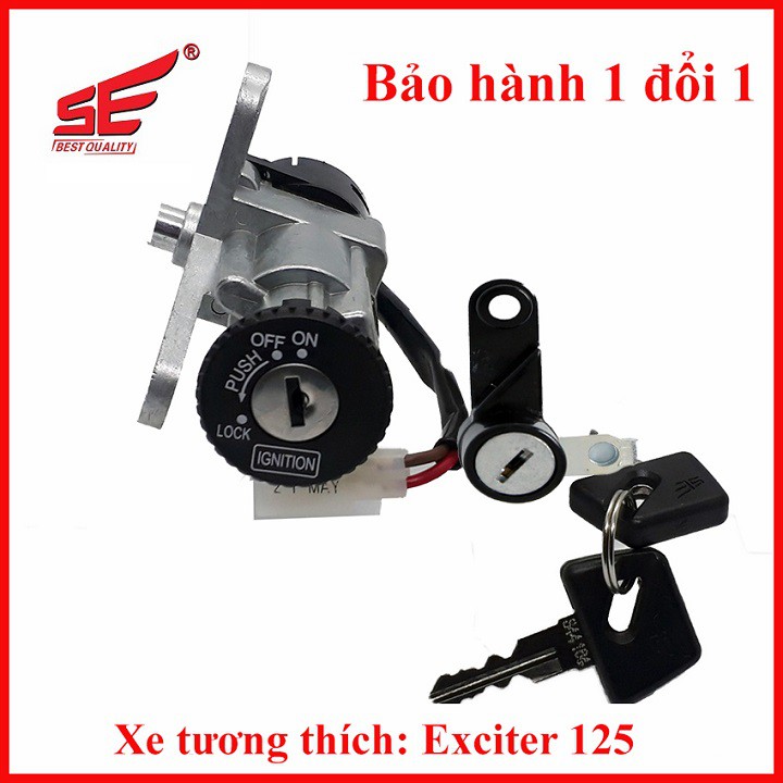 🔥🔥GIÁ CỰC SỐC🔥 Bộ ổ khóa xe máy EXCITER 4 số 2 CẠNH thương hiệu SE