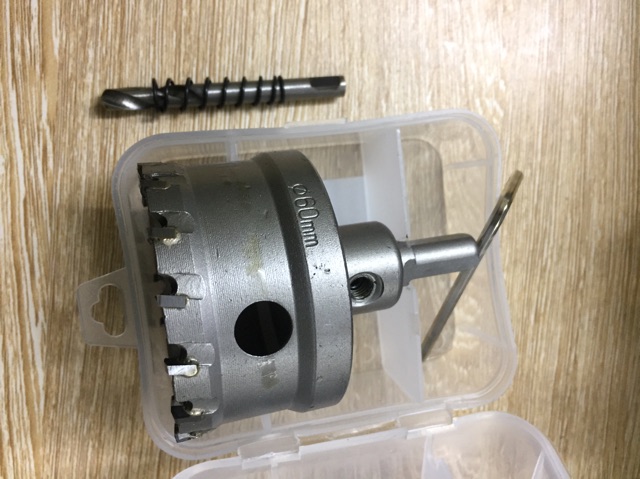 Mũi khoét inox khoan sắt gỗ lỗ tròn cao cấp đầu hợp kim 16mm -34mm